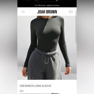Joah Brown Charcoal Long Sleeve Top